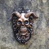 Sabbatic Goat Of Mendes Samael Lilith Baphomet Horned God Skull Hanging Door Knocker With Built In Striker Plate Wall Decor