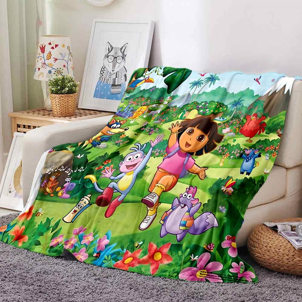 Dora'S Jungle Adventure Blanket Soft Throw Blanket For Home Bedroom Bed Sofa Travel Office Solid Christmas Blanket