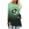 2025 Love Heart 3D Print Long Sleeve T Shirt Women Fashion Crewneck Long Tunic Tops Women T Shirt T Shirt Feminino