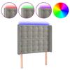 VidaXL LED Headboard Bedroom Furniture Single Bed Accessory Headboard Interior Light Grey 3124512