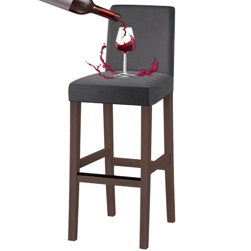 Elastic Stretch Bar Stool Seat Covers Short Back Chair Protectors Durable Slipcovers Household
