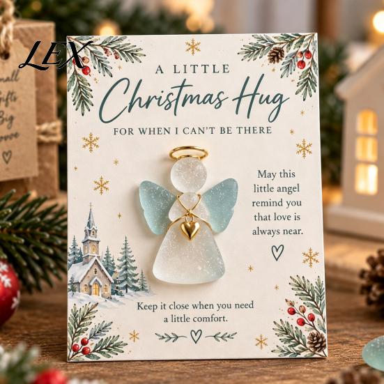 Creative Christmas Scrapbook Accessories Hug Pocket Card, Mini Festive Greeting Card Holiday Cards with Envelopes Envelope, Gift Tag for Friends