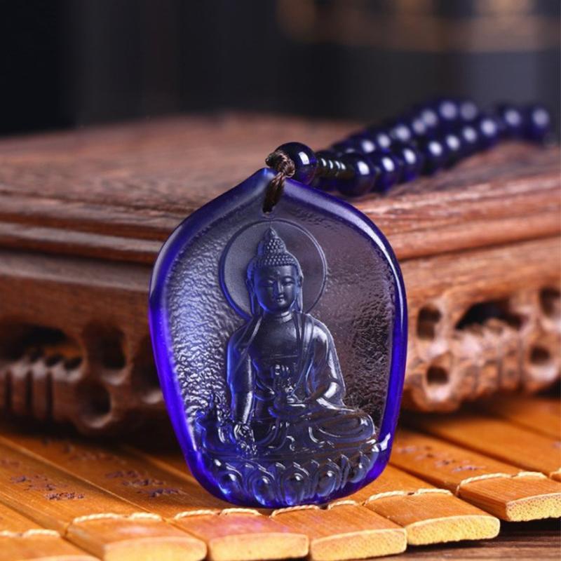 Ожерелье ручной работы Непальские буддийские бусины из камня мала, ожерелье со статуей Будды, ожерелье с подвеской в виде амулета Будды на удачу
