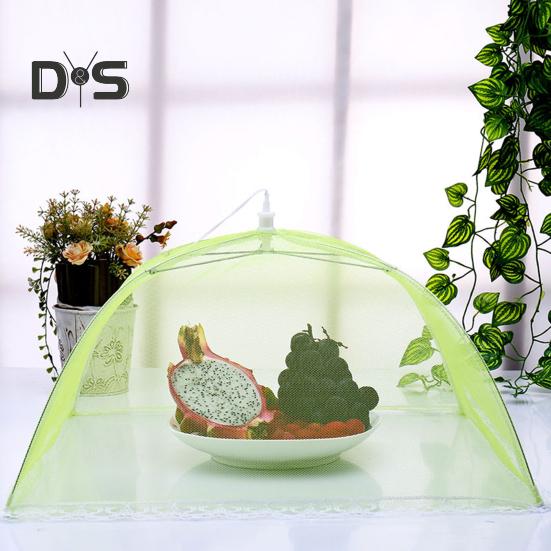 Foldable Food Cover Large Capacity Mesh Fabric Detachable Portable Umbrella Style Dish Cover