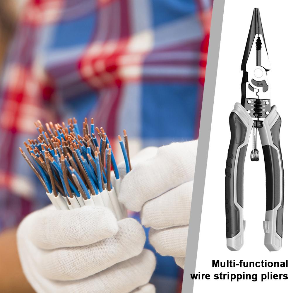 8/9inch Multifunctional Steel Wire Pliers Universal Wire Cutters Electrician Wire Pliers Professional Electrician Repair Tools