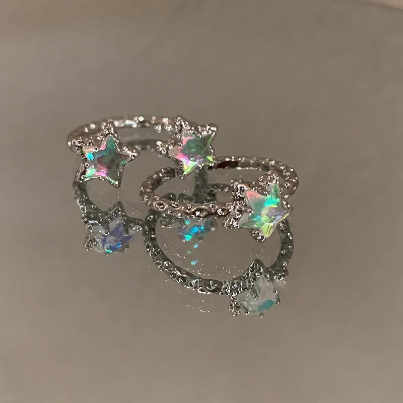 Кольцо Starry Dreamy Gradient с пятиконечной звездой - уникальный дизайн для женщин