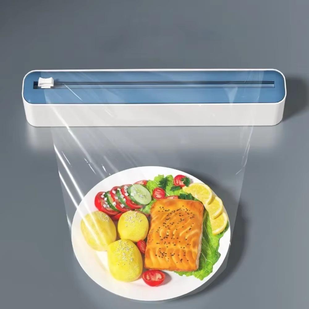 ABS Cling Film Dispenser 2-in-1 Slide Cutter New Cutter Storage Box