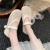 Soft-soled Women's Shoes Flat Single Shoes Breathable Perforated Sandals Sandals