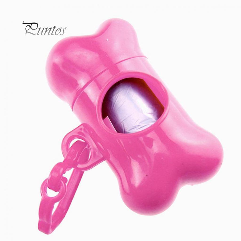 Портативный диспенсер - бокс 8*4см держатель пакетов для мусора или корма легко крепится к поводку домашнего питомца