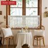1 шт. Серия Nuan Французская Ретро Кружевная Короткая Занавеска, Рустикальный Стиль, Легкая Прозрачная Занавеска для Гостиной, Кухонного Шкафа, Окна, Домашний Декор