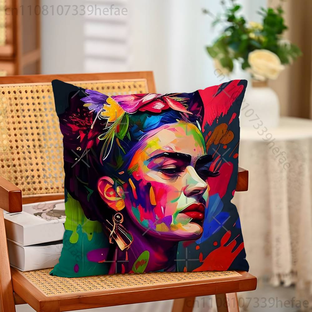 Fashion FFridaS KKahlo Pillow Cases for Bedroom Living Room Sofa Home Decor Polyester Cushion Cover with Zipper
