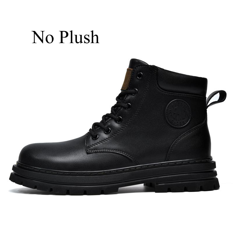 Winter Men Women Unisex Leather Yellow Boots Fashion British Style Work Shoes Autumn Big Size 49 50 Plush Warm