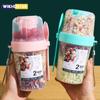 Breakfast Fruit Oat Yogurt Salad Cup With Lid Spoon Two Layer Food Storage Portable Fitness Weight Reducing Food Storage Cup