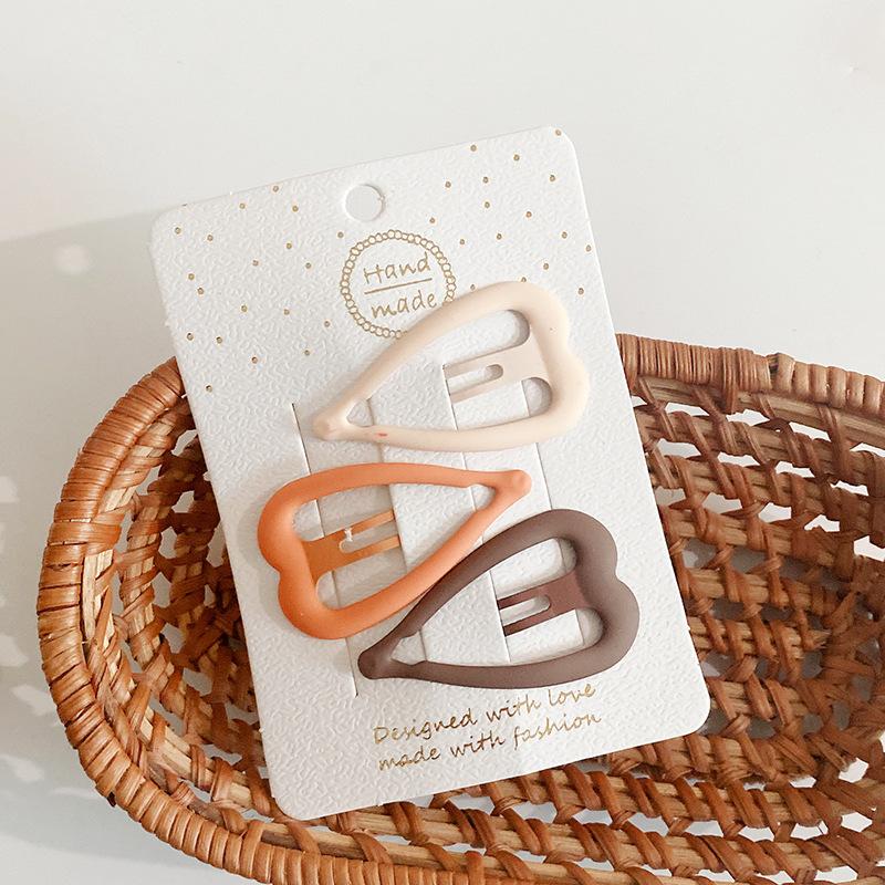 3 шт., матовые заколки для девочек, овальные, треугольные и квадратные заколки для волос со звездами для детей, заколки для волос, заколки для волос Click Clack