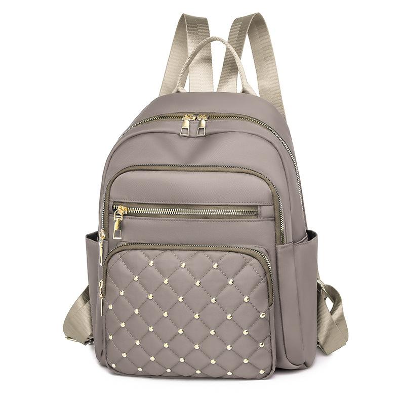 Ромбовидный рюкзак с заклепками, женский рюкзак для путешествий на открытом воздухе