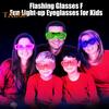 Kids Glow-in-the-Dark Glasses 3 Light Modes Light-Up Frames Battery-powered Heart Shape Cosplay Birthday Party Photo Prop LED Glasses