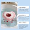 Rose Heart Bath Salt Bubble Ball: Plant-derived essence cleanses pores, gently hydrates, and provides nourishing care