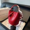 Simplicity High-end Women's Crossbody Bag PU Material Versatile Bucket Bag Fashion Handbag Commuting