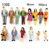 1:100/1:150/1:75/1:50 Scale Train Scenery People Figures DIY Character Model Building Passengers