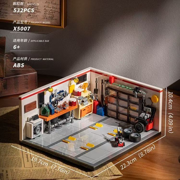 MOC Городские Скоростные Гонки Спорткар Ремонтный Гараж Строительные Блоки Конструктор DIY Сборка Кирпичики Игрушки для Детей Взрослых Мальчиков Подарки