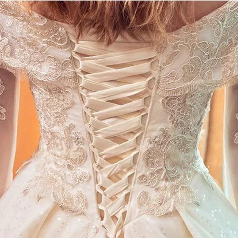 3Pcs Wedding Gown Back Repair Kit Satin Corset Lace Webbing with Zipper for DIY Dress Lace Up Sewing Accessories