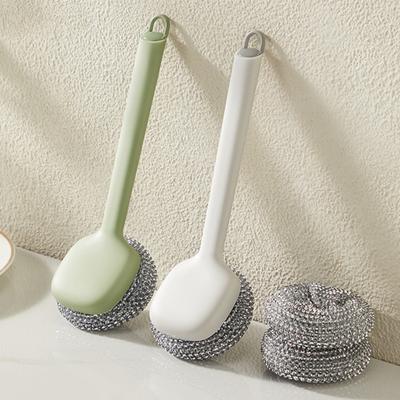 Щетка для чистки кухонных кастрюль с 3 съемными головками на 360 градусов