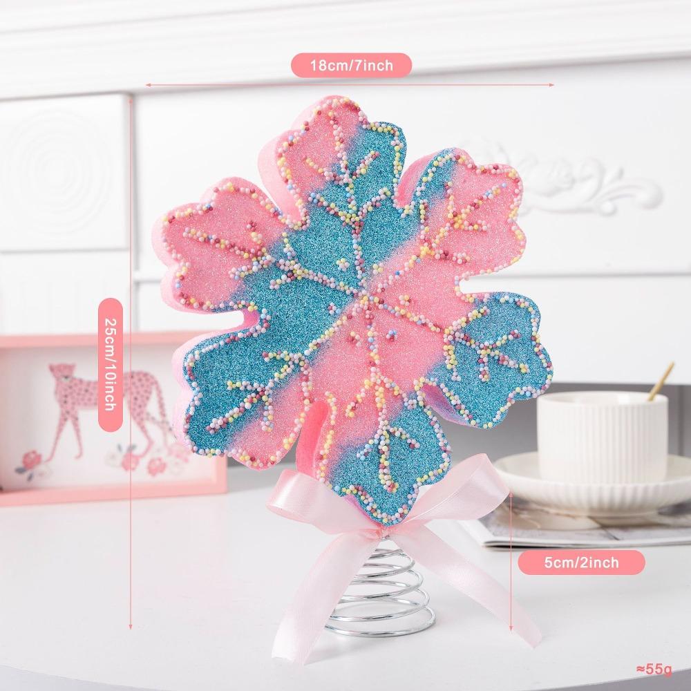 Spring Base Christmas Tree Topper Candy Themed Lightweight Candy Ornament Assorted Shapes Star Ornament 7