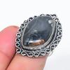 Ювелирное кольцо из серебра 925 пробы с натуральным пикассо-джаспером, размер регулируется w1D51