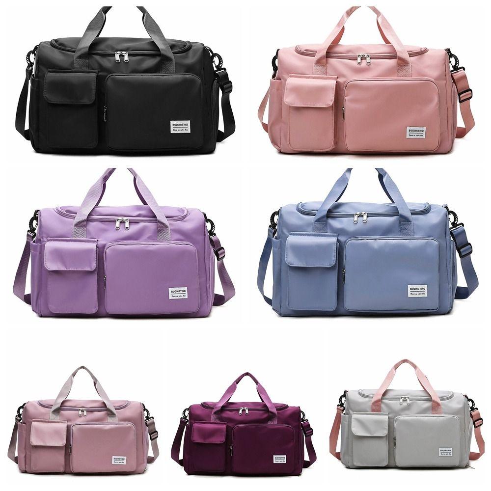 Foldable Nylon Duffle Bag Sturdy Large Capacity Handbag Storage Bag Travel Luggage Bag Ladies