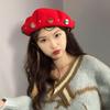 Звездный Рождественский Берет Однотонная Восьмиугольная Шляпа Кепка Газетчика Шерстяной Берет Уличная Одежда