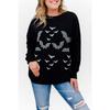 Womens Halloween Sweatshirt Cute Ghost Print Long Sleeve Pullover Casual Top
