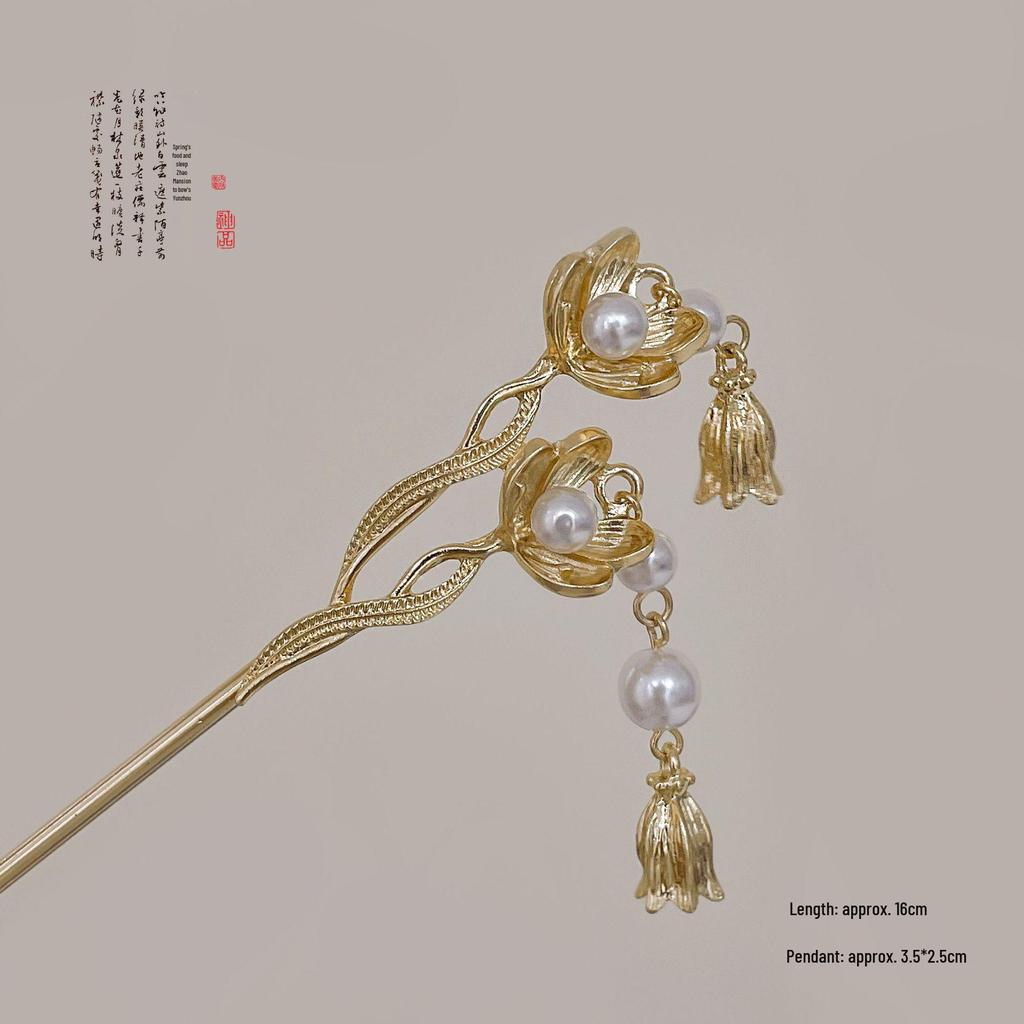 Изысканная винтажная заколка для волос с кисточкой для женщин - Элегантное украшение для волос в стиле ханьфу и ципао