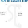 Jetec Blind Valance Window Blind Clips 1 Inch Hidden White Plastic Valance Retainer Clips(12 Pieces)