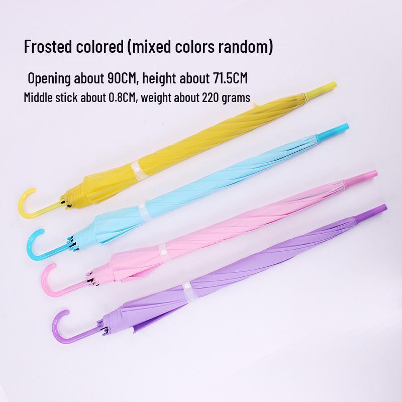 Прозрачный автоматический белый зонт с длинной ручкой - Бесплатная доставка