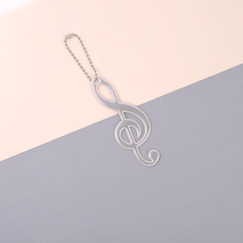 2Pcs Color Music Safety Reflector Reflective Keychains Car Keyrings Charm Bag Accessories for Jacket BackPack Strollers Wheelchairs