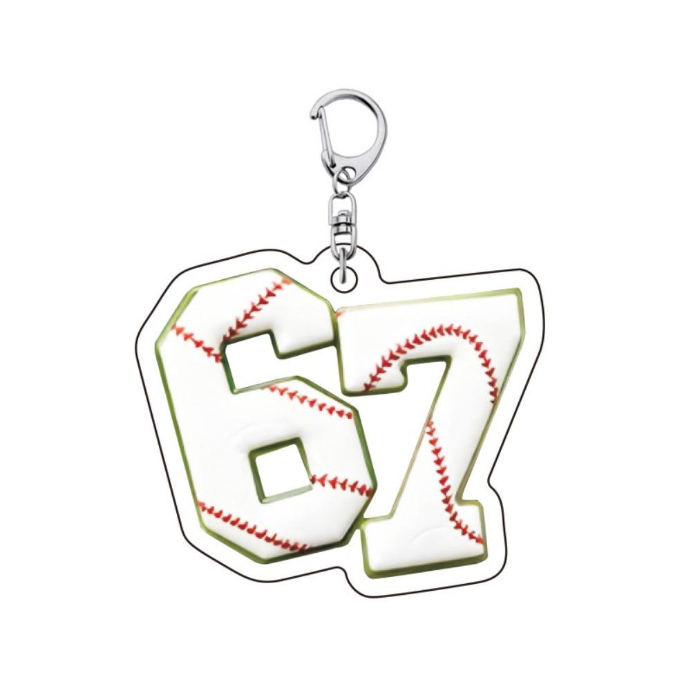 2D Flat Ball Game Keychain Personalised Acrylic Keyring Creative Backpack Charm Creative Gift