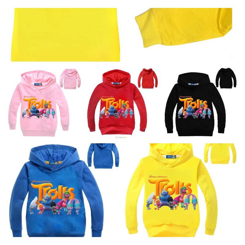 Толстовка с капюшоном Poppy Bobble из мультфильма Dreamworks Trolls для детей Мягкая и стильная хлопковая одежда