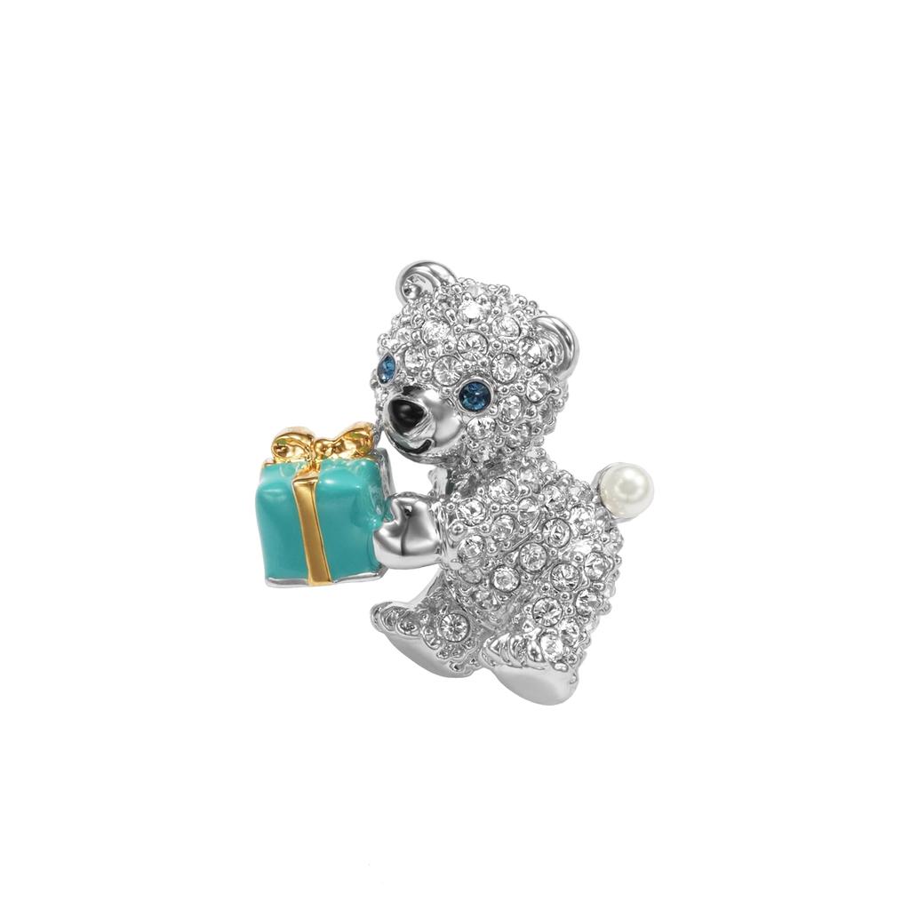 Bear & Gift Box Brooch VBMV4794 B2 [Vendome Boutique]