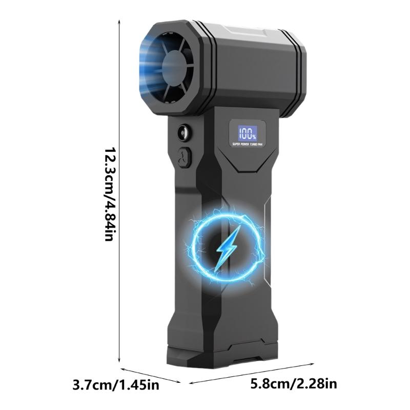 USB-воздуходувка для очистки клавиатуры и салона автомобиля, ручной очиститель с дисплеем, передней подсветкой и набором насадок