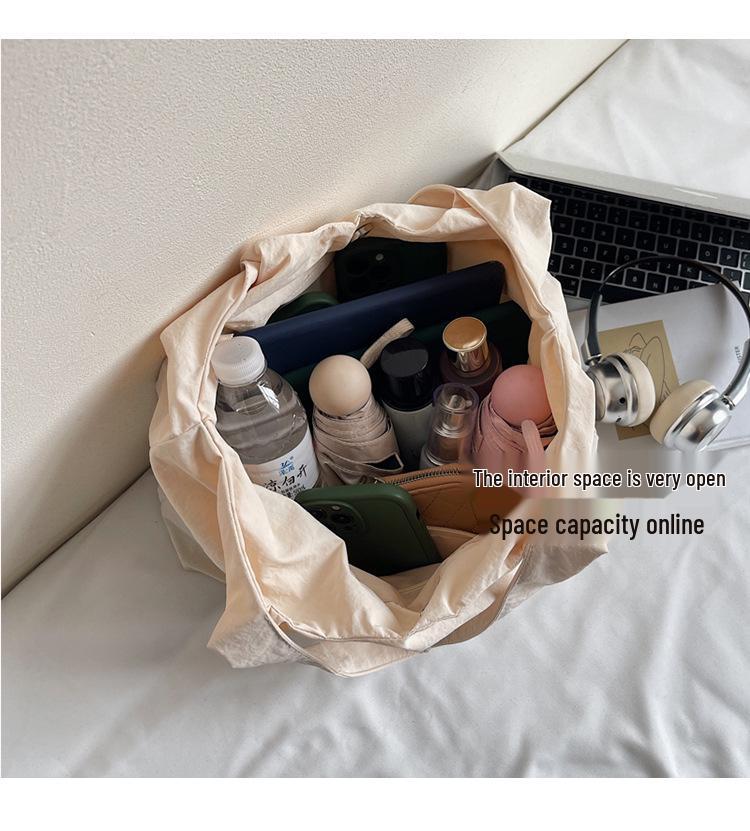 Женская нейлоновая вышитая холщовая сумка-тоут 2025 года - Сумка на одно плечо для покупок и поездок