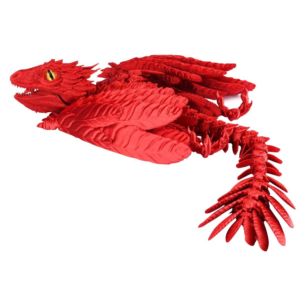 Пернатый дракон, 3D-печатный дракон, шарнирный дракон, дракон, 3D-печатная игрушка, настольный питомец