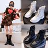 Женские ботинки Мартин 2025 новая осень и зима британский стиль платформа носки короткие ботинки детские средней высоты ретро кожа женская обувь тренд