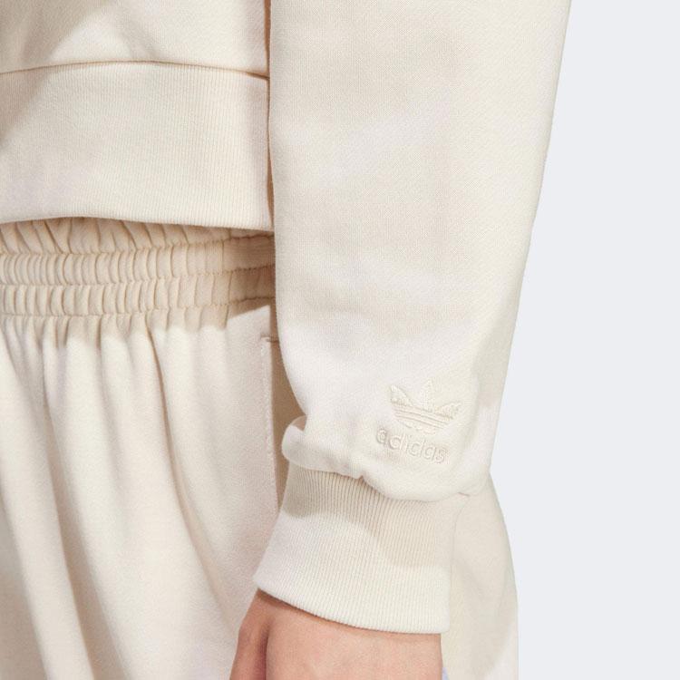 adidas Оригиналы Vrct с буквенным логотипом и вышивкой, свободная толстовка с длинными рукавами, женская толстовка с капюшоном, бежевая, IR6035