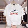 Summer Menswear Cotton White Short Sleeve Loose and Simple Top Casual and Comfortable T-shirt