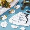 100 Акриловых Настенных Наклеек-Зеркал в Форме Капли: 3D дизайн капли дождя, самоклеящийся, 2,5 см, для декора детской комнаты