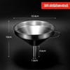 Stainless Steel Kitchen Funnel with Detachable Filter for Transporting Liquids& Fluid