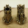 Король-скелет Латунные бусины для ножа EDC DIY Плетеный браслет из паракорда Брелок Подвески Скульптура головы Инструмент для улицы Подвески