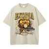 Anime Yu Gi T Shirts Manga Vintage Washed Oh Blue Eyes White Dragon Tshirt Oversized Yugioh T Shirt Retro Tops Tees Man Cotton