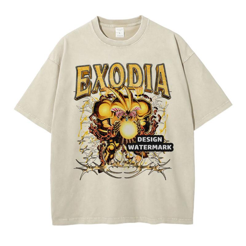 Anime Yu Gi T Shirts Manga Vintage Washed Oh Blue Eyes White Dragon Tshirt Oversized Yugioh T Shirt Retro Tops Tees Man Cotton