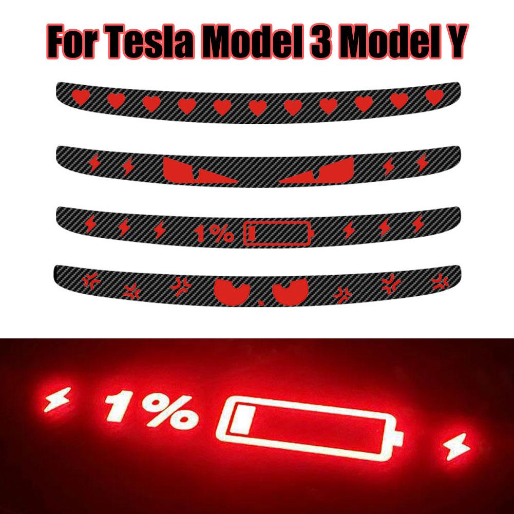 Для Tesla Model 3 Model Y High Mount Stop Light Projection Board ПВХ Мягкая доска Stop Light Patch Простая установка Аксессуары